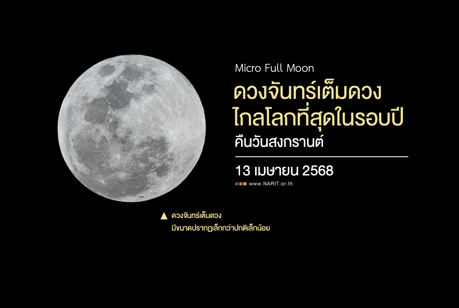 ดวงจันทร์เต็มดวงไกลโลกที่สุดในรอบปี คืนวันสงกรานต์ ดวงจันทร์เต็มดวงไกลโลกที่สุดในรอบปี คืนวันสงกรานต์